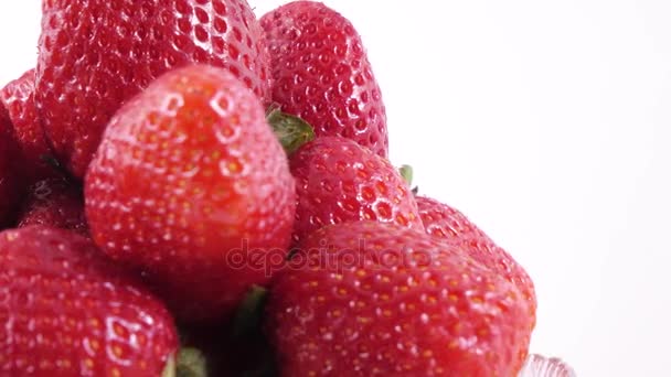 Berries of a strawberry — Wideo stockowe