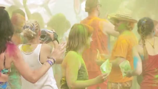 Holi-Farben-Festival — Stockvideo