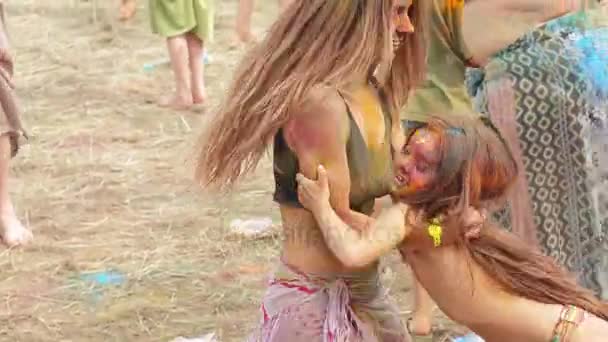 Holi Kleuren Festival — Stockvideo