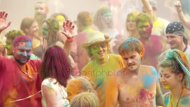 Holi färger Festival — Stockvideo