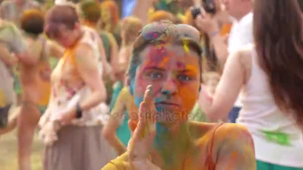 Festival de cores Holi — Vídeo de Stock