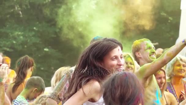 Festival dei Colori di Holi — Video Stock