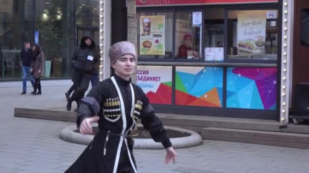 Ingush Chechen folkdanser — Stockvideo