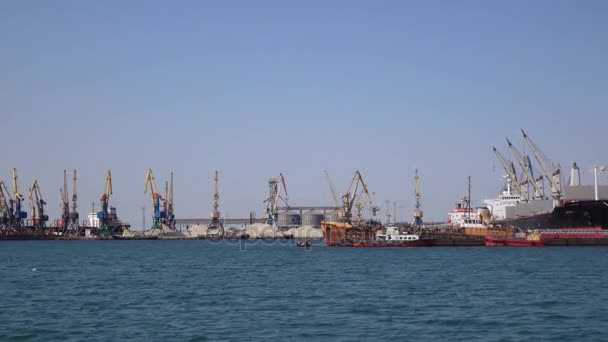 Berdyansk del puerto marítimo — Vídeo de stock