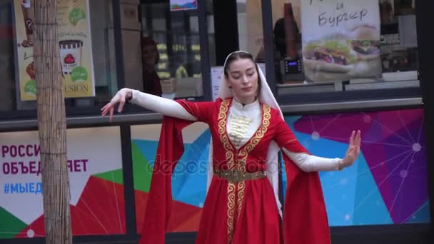 Ингушские чеченские народные танцы — стоковое видео