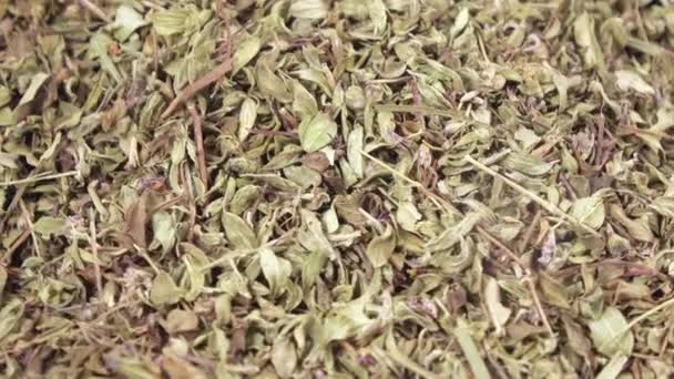 Dried thyme in bulk — Stock Video