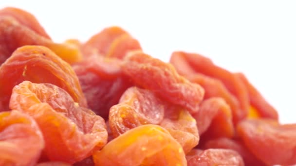 Pile of dried apricots — Stock Video