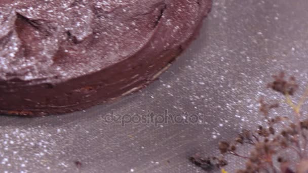 盘子里的南瓜蛋糕 — 图库视频影像