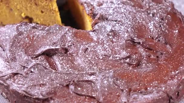 접시 위에 놓인 호박 케이크 — 비디오