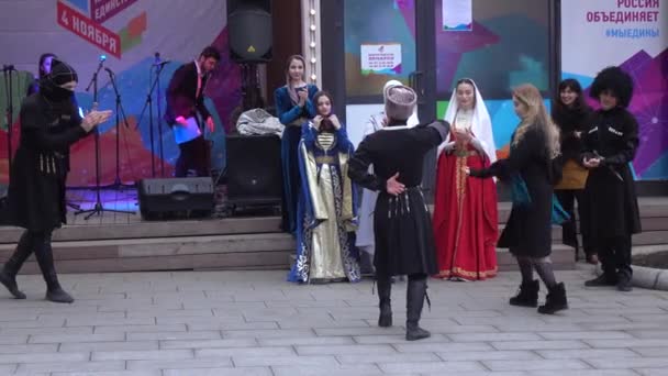 Ingush Chechen folkdanser — Stockvideo