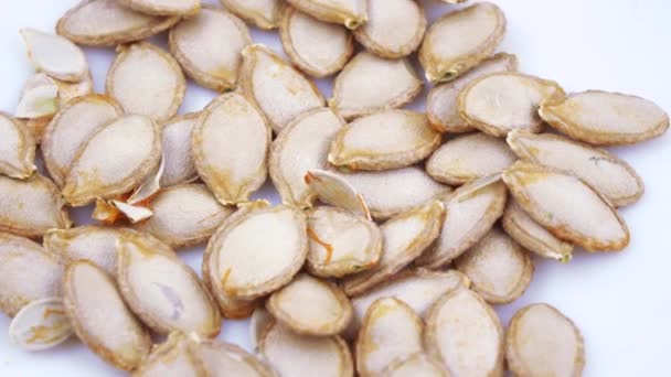 Pumpkin seeds in bulk — Stock Video