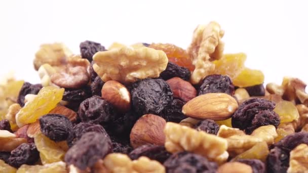 Frutos secos y frutos secos a granel — Vídeo de stock