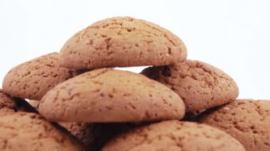 Yulaf ezmeli kurabiye yığını