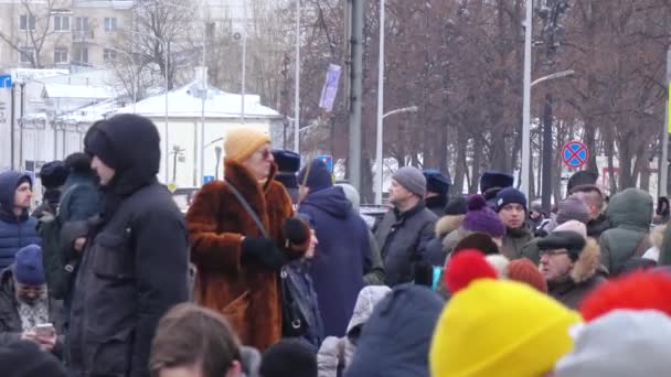 Митинг в поддержку бойкота в 2018 году — стоковое видео