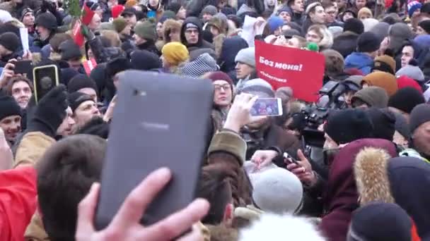 支持抵制的集会在2018年 — 图库视频影像