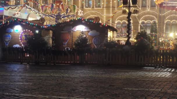 Festlig festligheter på Röda torget — Stockvideo