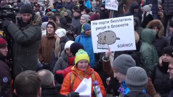 Manifestación en apoyo del boicot en 2018 — Vídeos de Stock