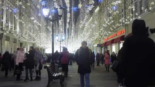 Nikolskaya straat in Moskou — Stockvideo