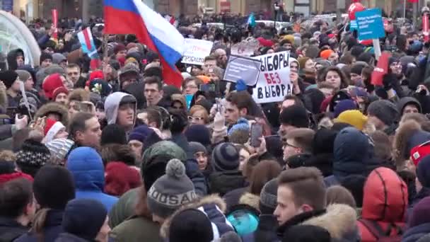 Manifestación en apoyo del boicot en 2018 — Vídeo de stock