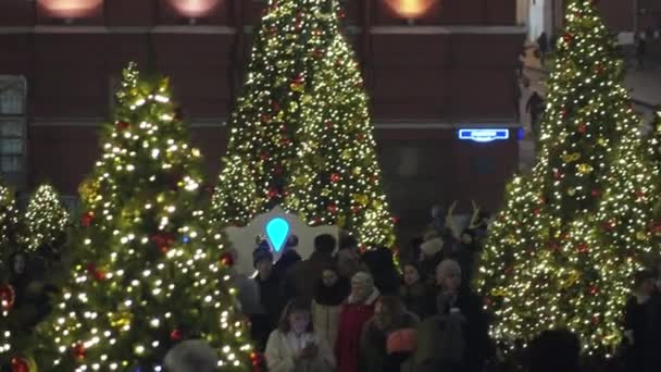 Festividades festivas na Praça Manezhnaya — Vídeo de Stock