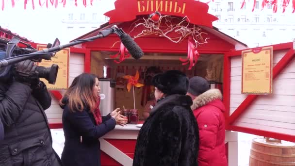 Folk vakantie maslenitsa — Stockvideo