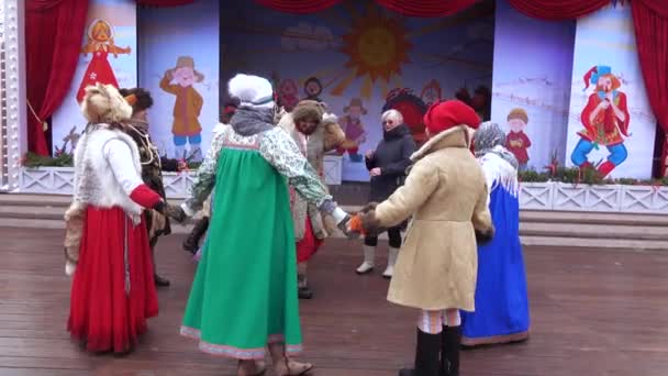 Folk holiday Maslenitsa — Stock Video