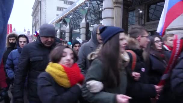 Митинг в поддержку бойкота в 2018 году — стоковое видео