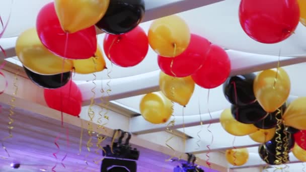 Decoration balloons hall — Stock Video