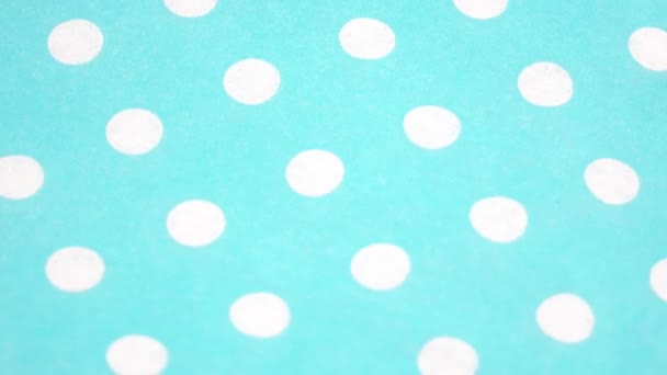 Napkin with polka dots — Stock Video