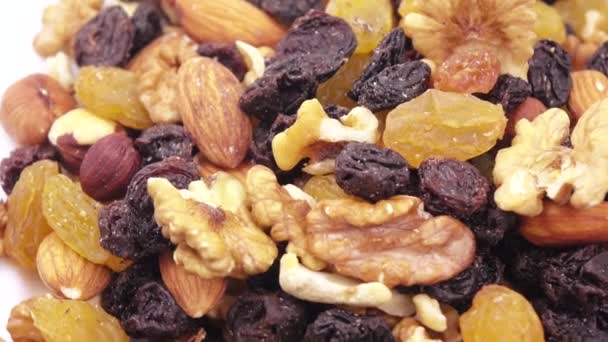 Frutos secos y frutos secos a granel — Vídeos de Stock