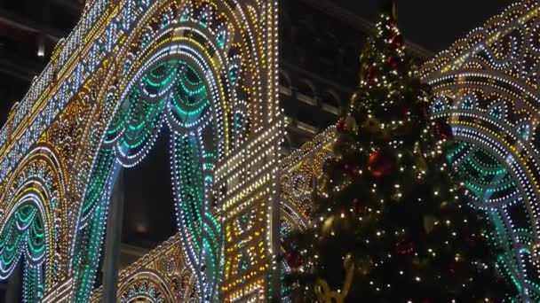 Festive festivities on Manezhnaya Square — Stock Video