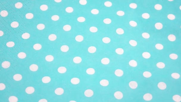 Napkin with polka dots — Stock Video