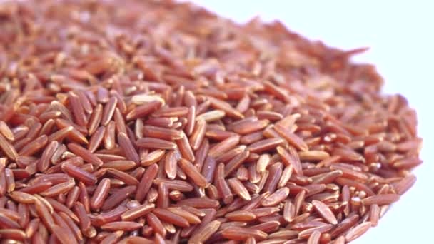 Červená jádra rýže ve velkém — Stock video