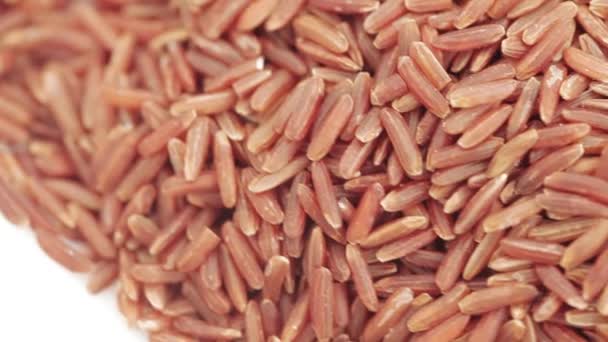 Arroz de Kernel Vermelho a granel — Vídeo de Stock