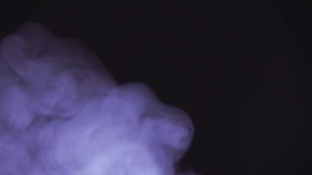 Abstrakter weißer Wasserdampf auf schwarzem Hintergrund — Stockvideo