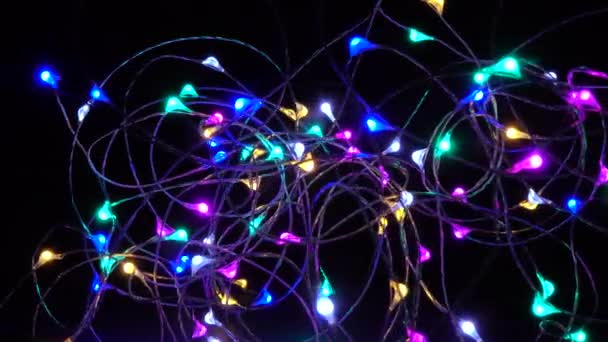 Yeni yıl elektrik çelenk — Stok video