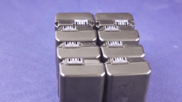 Group Battery for camcorders — Stock Video