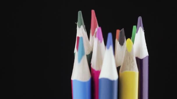Színes ceruzák különböző — Stock videók