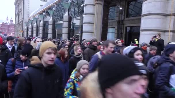 Митинг в поддержку бойкота в 2018 году — стоковое видео