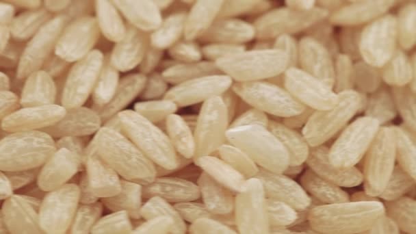 Brown rice in bulk — Stock Video