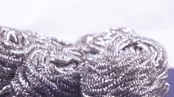 Metal wool from shavings — Stock Video
