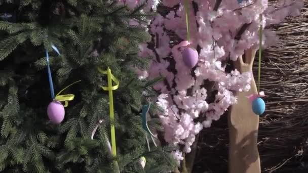 お祭りの装飾のための装飾の卵 — ストック動画