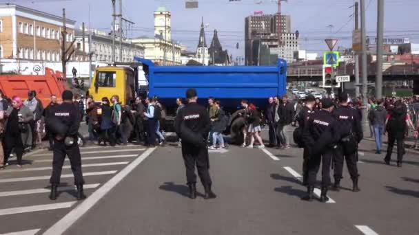 Митинг за свободу интернета — стоковое видео