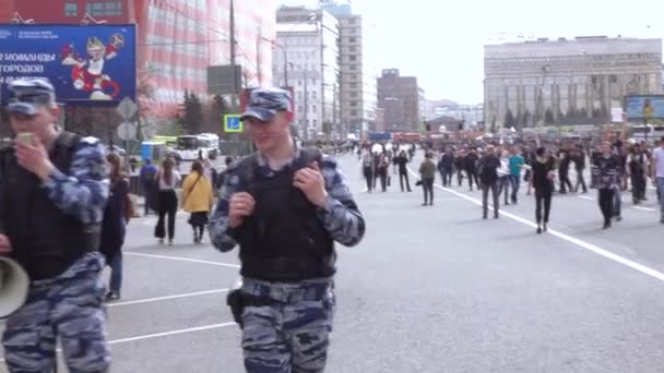 Митинг за свободу интернета — стоковое видео