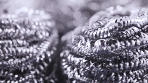 Metal wool from shavings — Stock Video