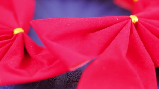 赤色の装飾的な弓 — ストック動画