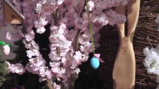 Festival dekorasyon dekoratif yumurta — Stok video