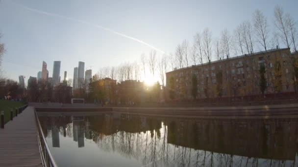 Dynamiskt panorama över Krasnogvardeisky — Stockvideo