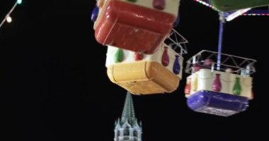 Carousel on Red Square in defocus