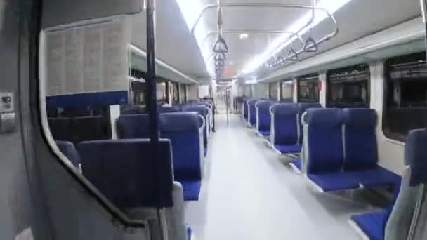 Vagón desde el interior durante — Vídeo de stock